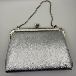 Elegant Vintage Silver Clutch Bag